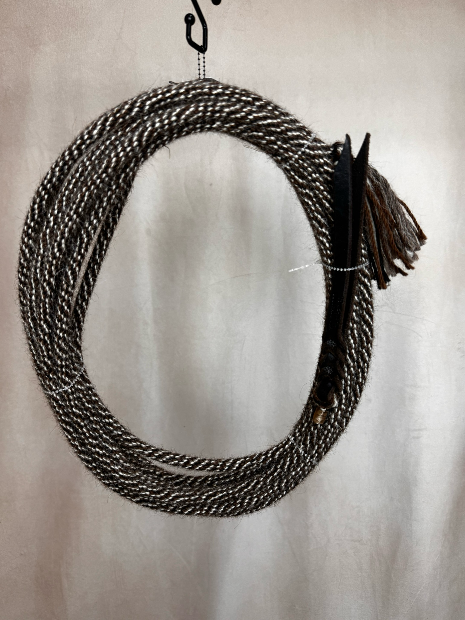Alpaca 2 Rein Mecate Brown/Grey/White/Black