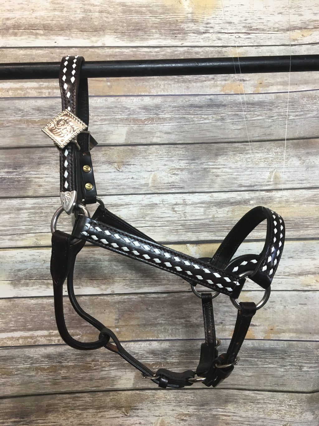 Buck Stitch Leather Halter