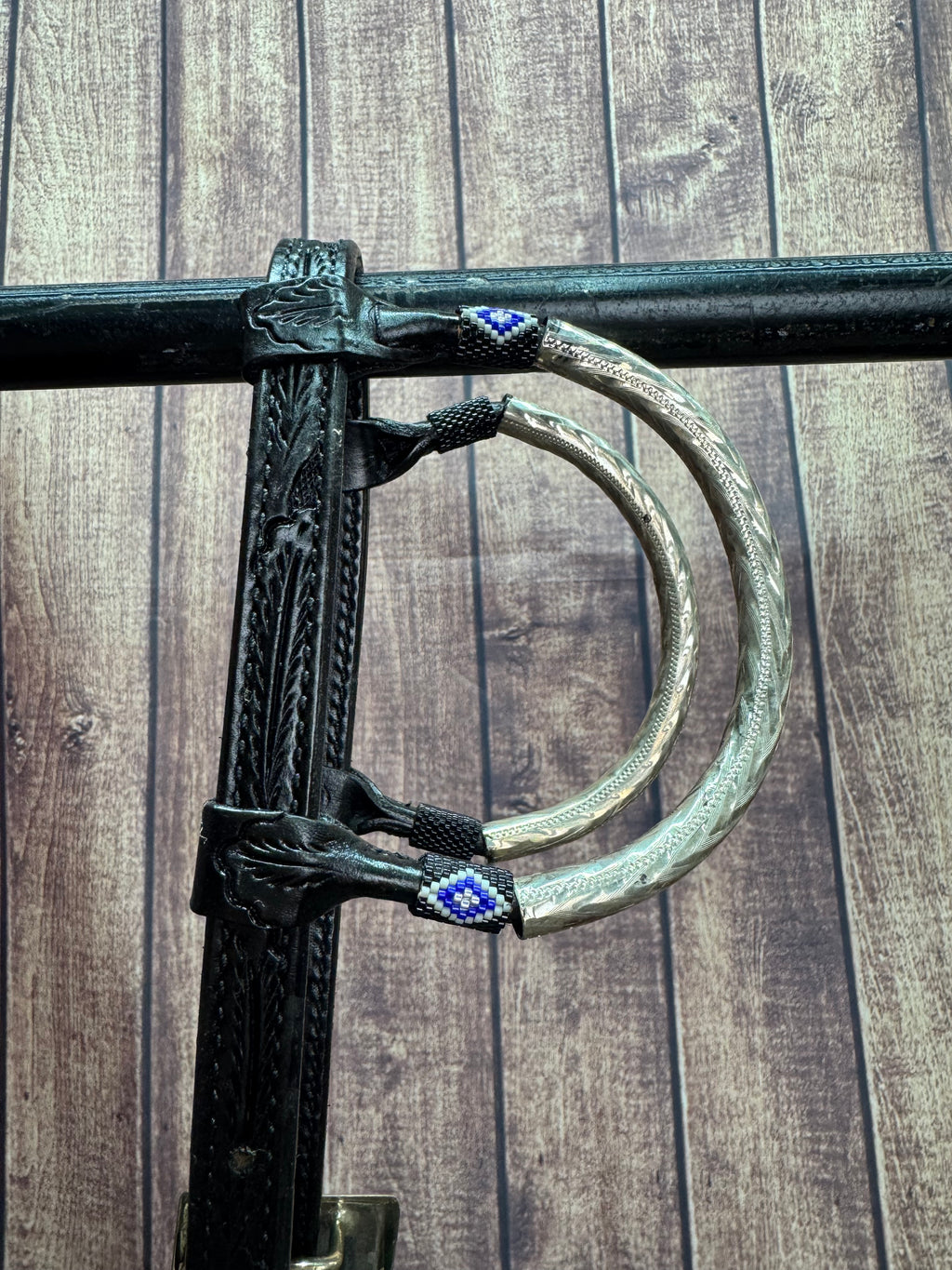 Beaded Sterling Overlay Headstall #34