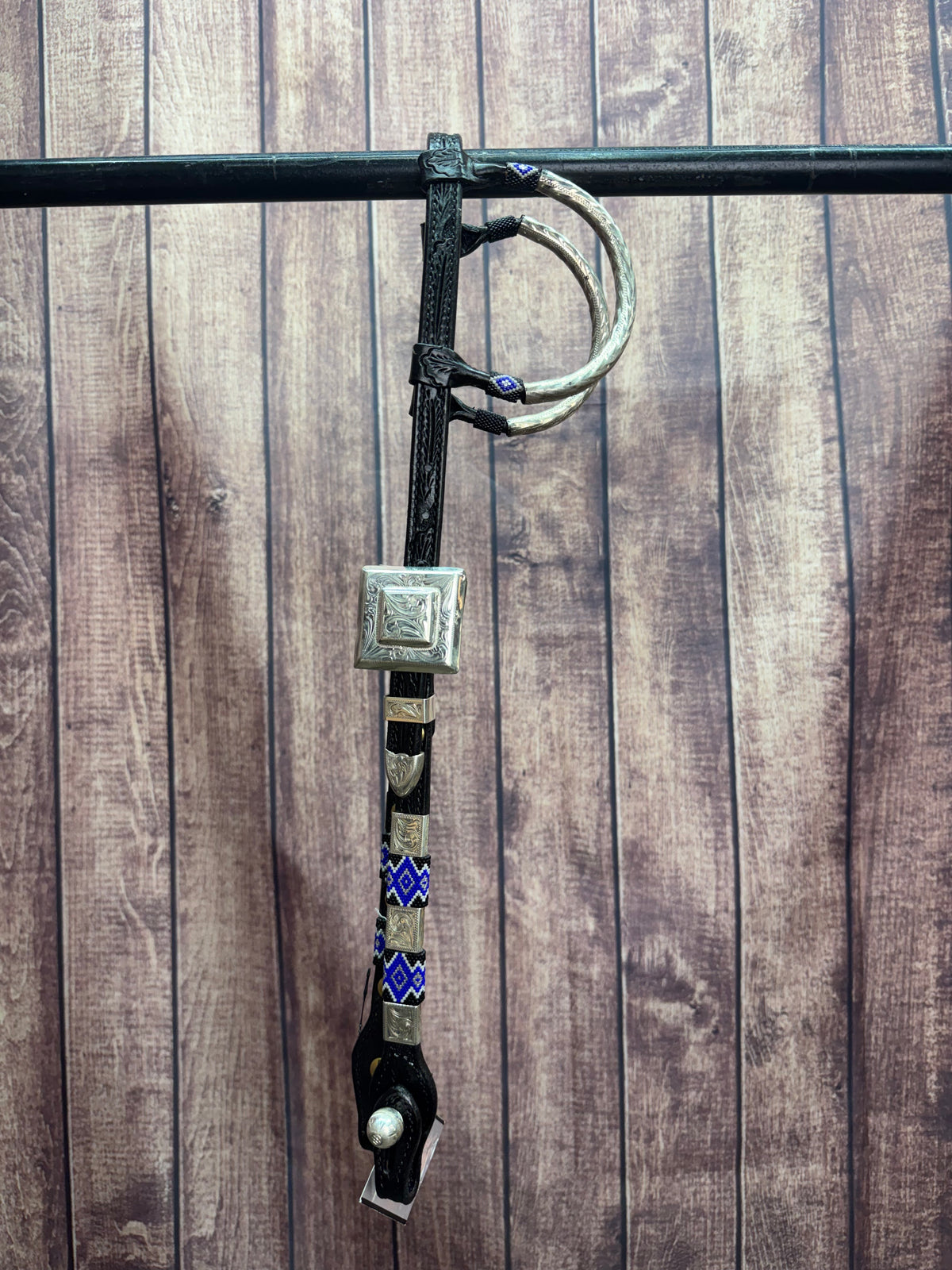 Beaded Sterling Overlay Headstall #34
