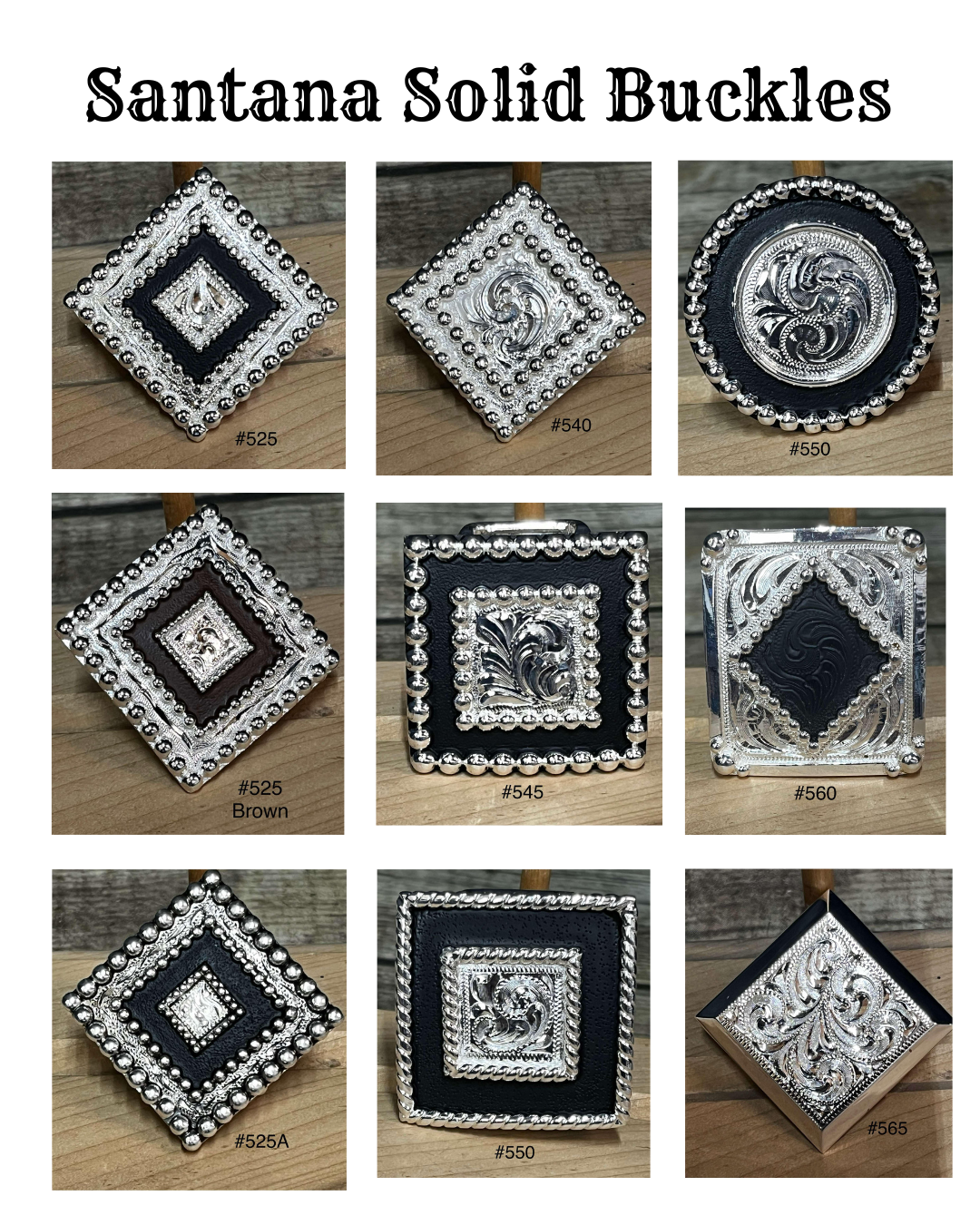 Stock Santana Headstall/Halter Buckles