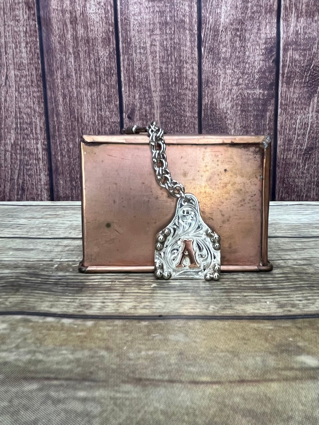In-Stock Cow Tag Key Chain