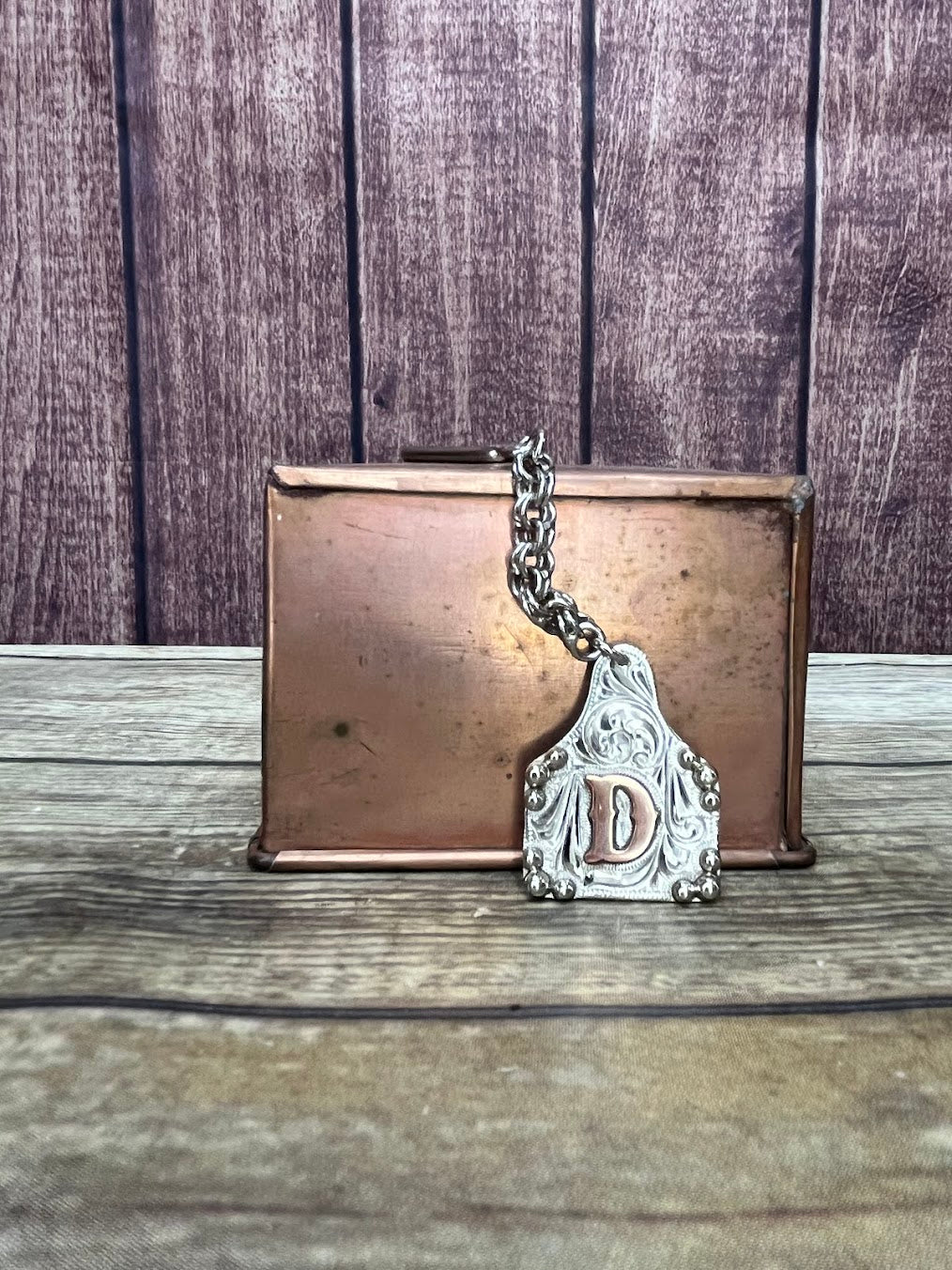 In-Stock Cow Tag Key Chain