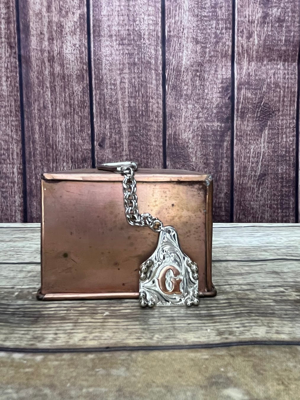 In-Stock Cow Tag Key Chain