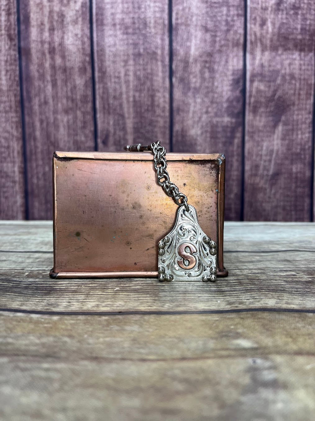 In-Stock Cow Tag Key Chain